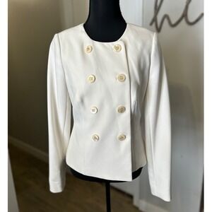 The Limited Scandal Collection White Double Breasted Blazer Jacket XS New $168